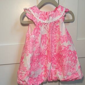 Lilly Pulitzer Pink and White Kids Casual Dress